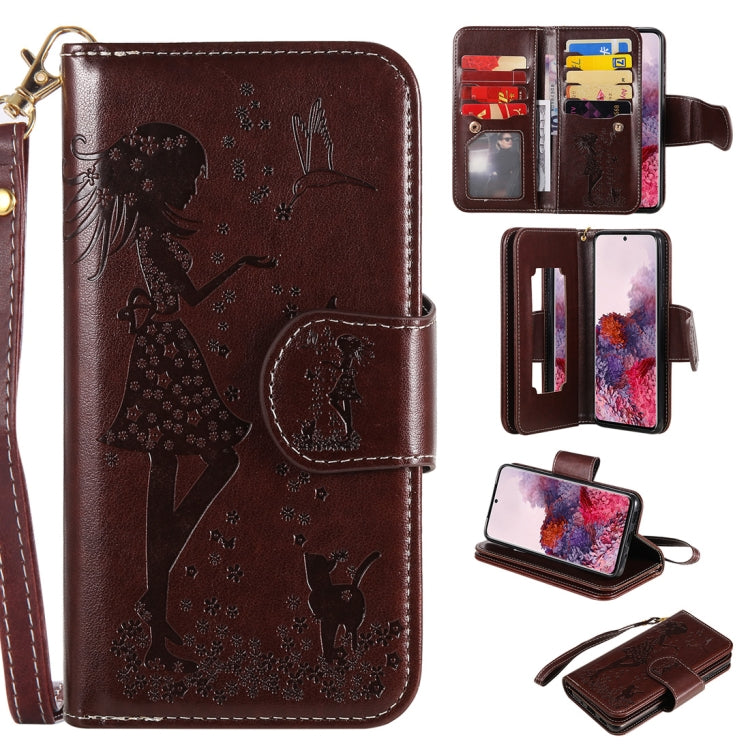 Custodia portafoglio in pelle flip per Samsung Galaxy S20