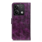 Custodia per cellulare in pelle a vibrazione orizzontale con struttura retrò Crazy Horse, For Xiaomi Redmi Note 13 5G Global, For Xiaomi Redmi Note 13 Pro+, For Xiaomi 13T 5G / Redmi K60 Ultra 5G, For Xiaomi Redmi 12 4G                                 ...
