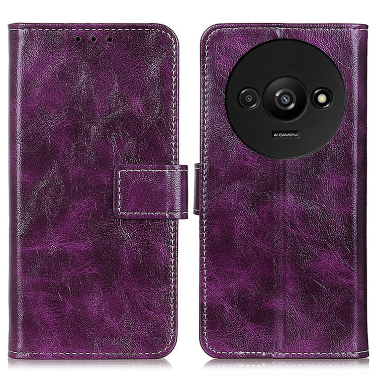 Custodia per cellulare in pelle a vibrazione orizzontale con struttura retrò Crazy Horse, For Xiaomi Redmi A3, For Xiaomi Redmi 13C, For Xiaomi Redmi Note 13 4G, For Xiaomi Poco X6 Pro 5G/Redmi K70E
