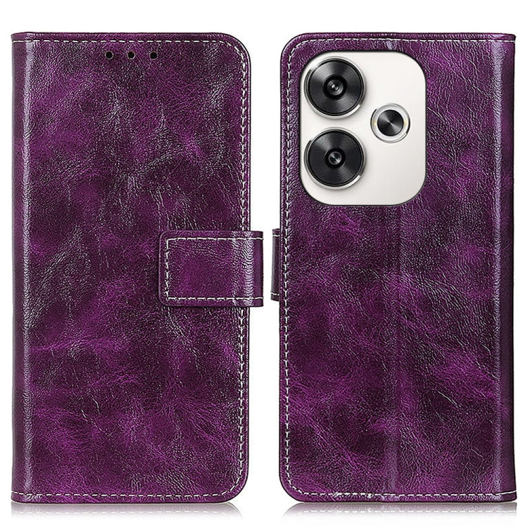 Custodia per cellulare in pelle a vibrazione orizzontale con struttura retrò Crazy Horse, For Xiaomi Poco F6 / Redmi Turbo 3, For Xiaomi Poco F6 Pro, For Xiaomi Redmi K70 5G / K70 Pro 5G, For Xiaomi Redmi Note 13 Pro 4G/Poco M6 Pro 4G