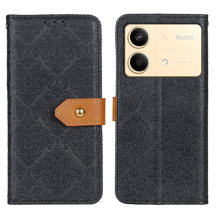 Custodia per telefono in pelle flip goffrata floreale europea, For Xiaomi Redmi Note 13R Pro, For Xiaomi Redmi Note 13 Pro/Poco X6, For Xiaomi 14 Ultra, For Xiaomi Redmi Note 13 5G Global, For Xiaomi Redmi Note 13 Pro+                                  ...