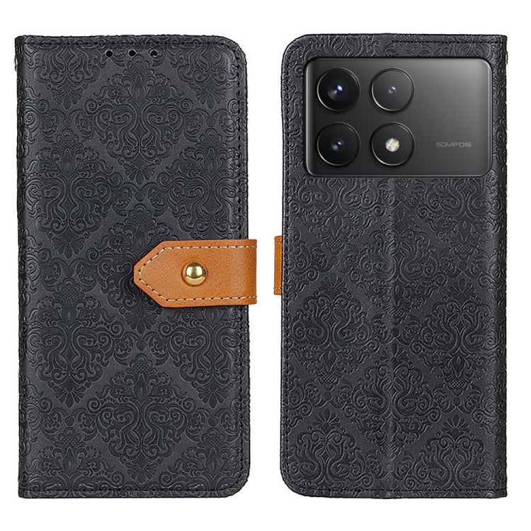 Custodia portafoglio in pelle per smartphone Xiaomi Poco F6
