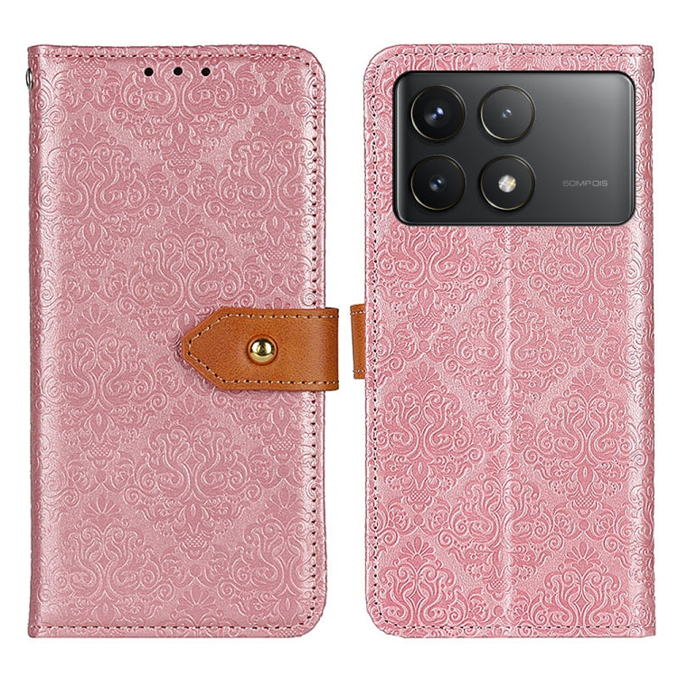 Custodia portafoglio in pelle per smartphone Xiaomi Poco F6