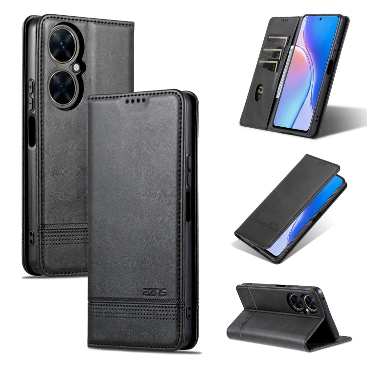 AZNS Custodia per telefono in pelle a conchiglia con struttura in vitello magnetico, For Huawei Mate 60 Pro, For Huawei Enjoy 60 Pro, For Huawei Maimang 20, For Huawei Enjoy 60X