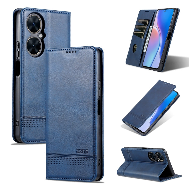 AZNS Custodia per telefono in pelle a conchiglia con struttura in vitello magnetico, For Huawei Mate 60 Pro, For Huawei Enjoy 60 Pro, For Huawei Maimang 20, For Huawei Enjoy 60X