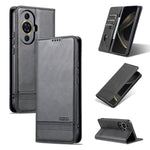 AZNS Custodia per telefono in pelle a conchiglia con struttura in vitello magnetico, For Huawei Nova 11 Pro, For Huawei Nova 11