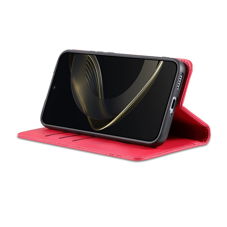 AZNS Custodia per telefono in pelle a conchiglia con struttura in vitello magnetico, For Huawei Nova 11 Pro, For Huawei Nova 11