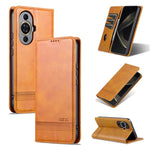AZNS Custodia per telefono in pelle a conchiglia con struttura in vitello magnetico, For Huawei Nova 11 Pro, For Huawei Nova 11