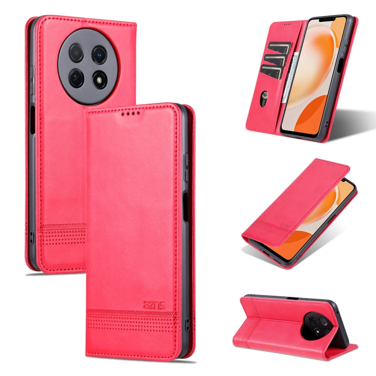 AZNS Custodia per telefono in pelle a conchiglia con struttura in vitello magnetico, For Huawei Mate 60 Pro, For Huawei Enjoy 60 Pro, For Huawei Maimang 20, For Huawei Enjoy 60X