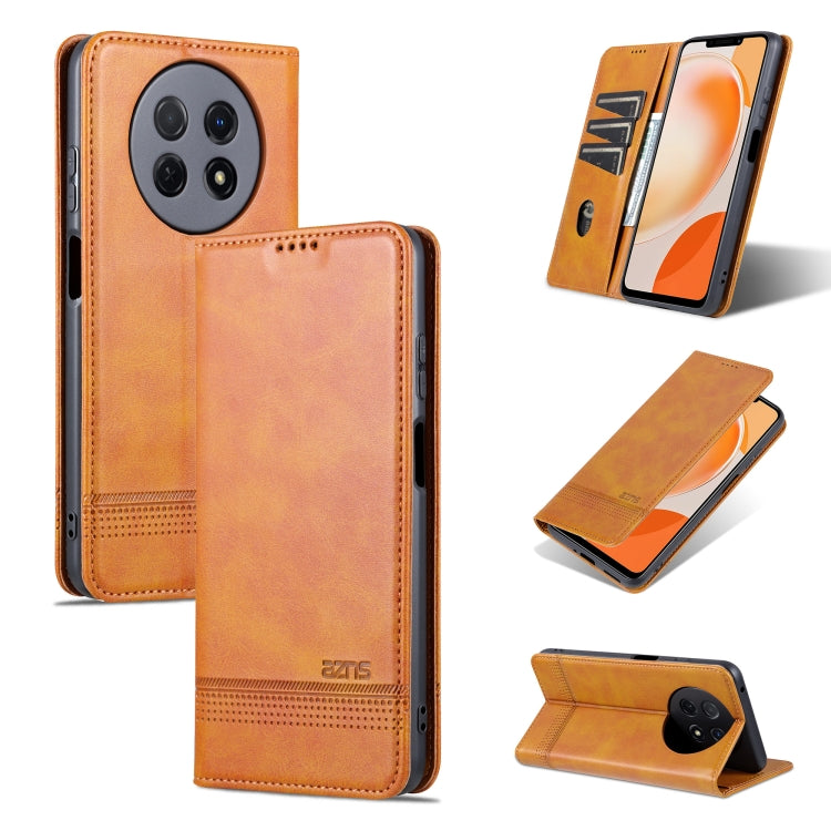 AZNS Custodia per telefono in pelle a conchiglia con struttura in vitello magnetico, For Huawei Mate 60 Pro, For Huawei Enjoy 60 Pro, For Huawei Maimang 20, For Huawei Enjoy 60X