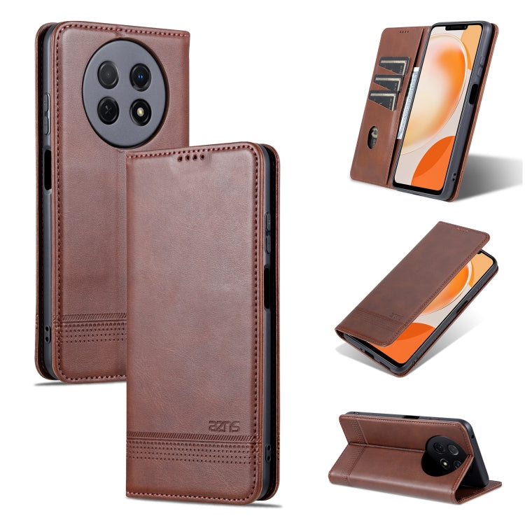 AZNS Custodia per telefono in pelle a conchiglia con struttura in vitello magnetico, For Huawei Mate 60 Pro, For Huawei Enjoy 60 Pro, For Huawei Maimang 20, For Huawei Enjoy 60X
