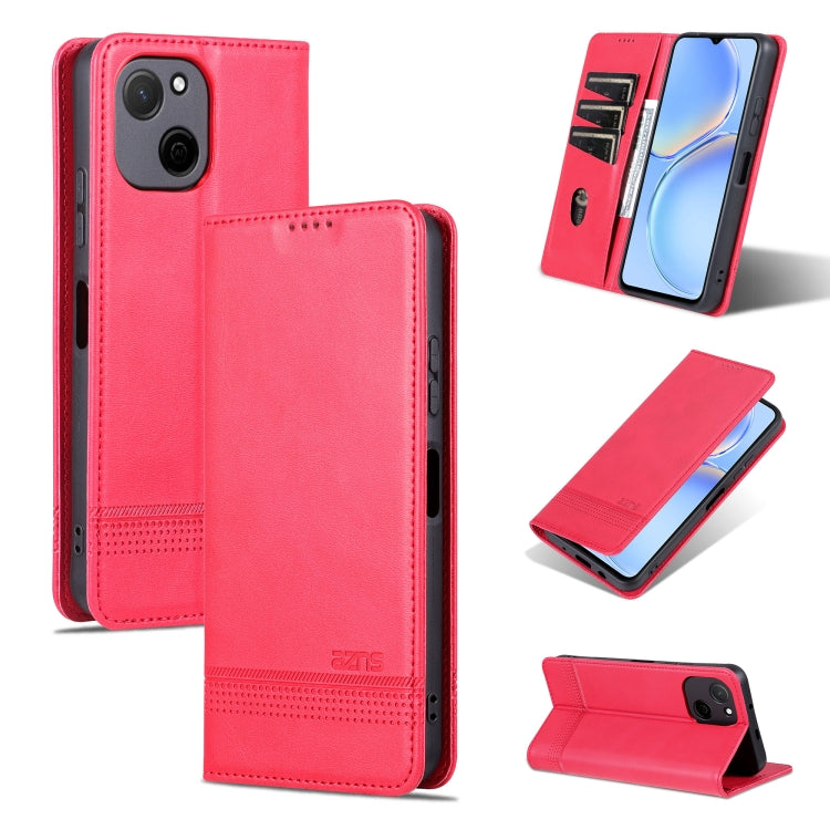 AZNS Custodia per telefono in pelle a conchiglia con struttura in vitello magnetico, For Huawei nova 12 Pro, For Huawei nova 12, For Huawei Maimang A20, For Huawei Mate 60