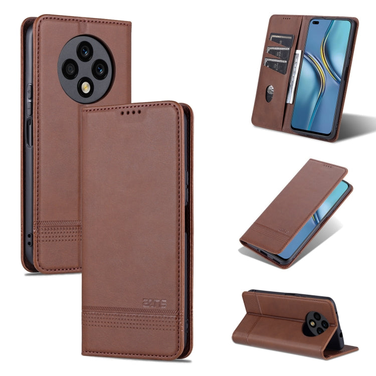 AZNS Custodia per telefono in pelle a conchiglia con struttura in vitello magnetico, For Huawei Mate 60 Pro, For Huawei Enjoy 60 Pro, For Huawei Maimang 20, For Huawei Enjoy 60X