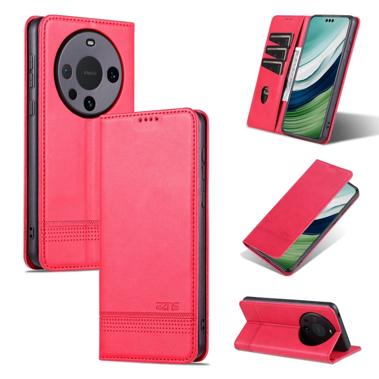 AZNS Custodia per telefono in pelle a conchiglia con struttura in vitello magnetico, For Huawei nova 12 Pro, For Huawei nova 12, For Huawei Maimang A20, For Huawei Mate 60