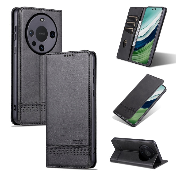 AZNS Custodia per telefono in pelle a conchiglia con struttura in vitello magnetico, For Huawei nova 12 Pro, For Huawei nova 12, For Huawei Maimang A20, For Huawei Mate 60