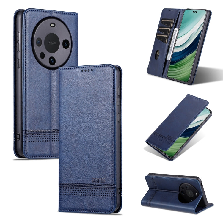 AZNS Custodia per telefono in pelle a conchiglia con struttura in vitello magnetico, For Huawei nova 12 Pro, For Huawei nova 12, For Huawei Maimang A20, For Huawei Mate 60