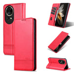 AZNS Custodia per telefono in pelle a conchiglia con struttura in vitello magnetico, For Huawei nova 12 Pro, For Huawei nova 12, For Huawei Maimang A20, For Huawei Mate 60