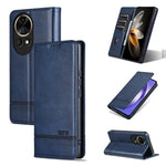 AZNS Custodia per telefono in pelle a conchiglia con struttura in vitello magnetico, For Huawei nova 12 Pro, For Huawei nova 12, For Huawei Maimang A20, For Huawei Mate 60