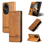 AZNS Custodia per telefono in pelle a conchiglia con struttura in vitello magnetico, For Huawei nova 12 Pro, For Huawei nova 12, For Huawei Maimang A20, For Huawei Mate 60