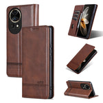 AZNS Custodia per telefono in pelle a conchiglia con struttura in vitello magnetico, For Huawei nova 12 Pro, For Huawei nova 12, For Huawei Maimang A20, For Huawei Mate 60