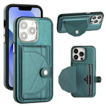 Custodia in pelle per iPhone 14 Pro, 14 Pro Max e 15 Plus