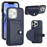 Custodia in pelle con porta carte per iPhone 13 e 12