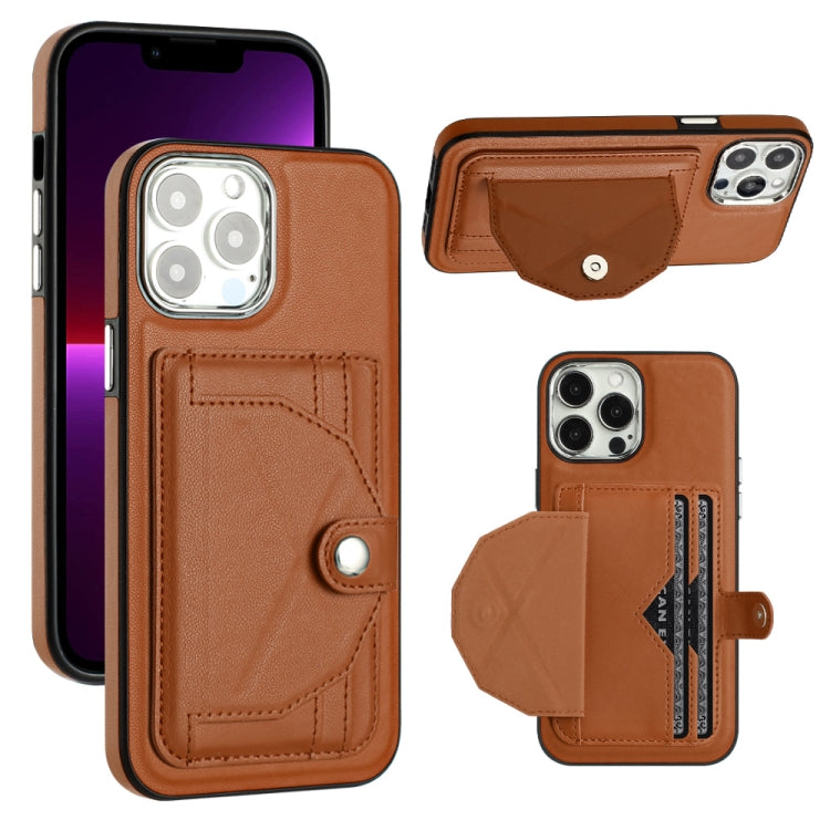 Custodia in pelle con porta carte per iPhone 13 e 12