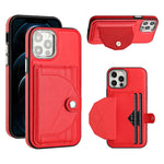 Custodia in pelle con porta carte per iPhone 13 e 12