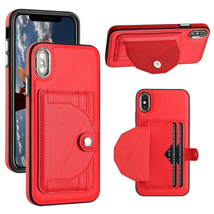 Custodia per telefono in pelle antiurto con porta carte, For iPhone XS Max, For iPhone XR, For iPhone X / XS, For iPhone SE 2022/SE 2020/6/7/8