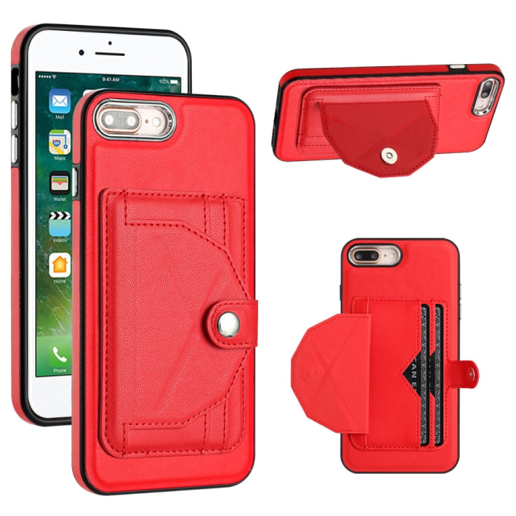 Custodia per telefono in pelle antiurto con porta carte, For iPhone 6 Plus/7 Plus/8 Plus