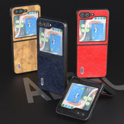 Custodia in PU effetto litchi per Samsung Galaxy Z Flip5