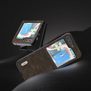 Custodia PU texture Litchi per Samsung Galaxy Z Flip5 e Z Fold5