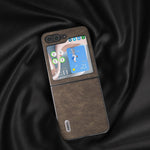 Custodia PU texture Litchi per Samsung Galaxy Z Flip5 e Fold5