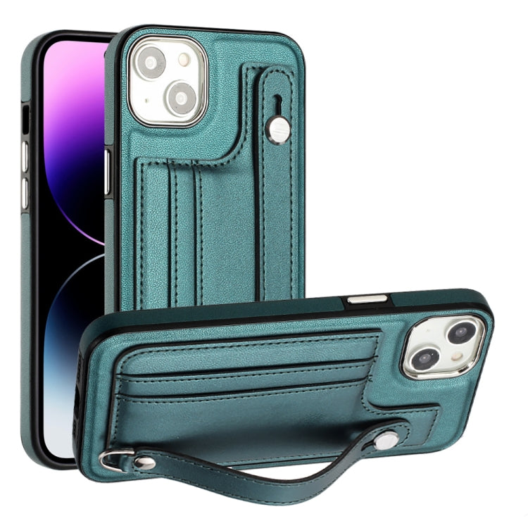Custodia per telefono in pelle antiurto con cinturino da polso, For iPhone 14, For iPhone 15 Pro Max, For iPhone 14 Plus, For iPhone 15 Pro