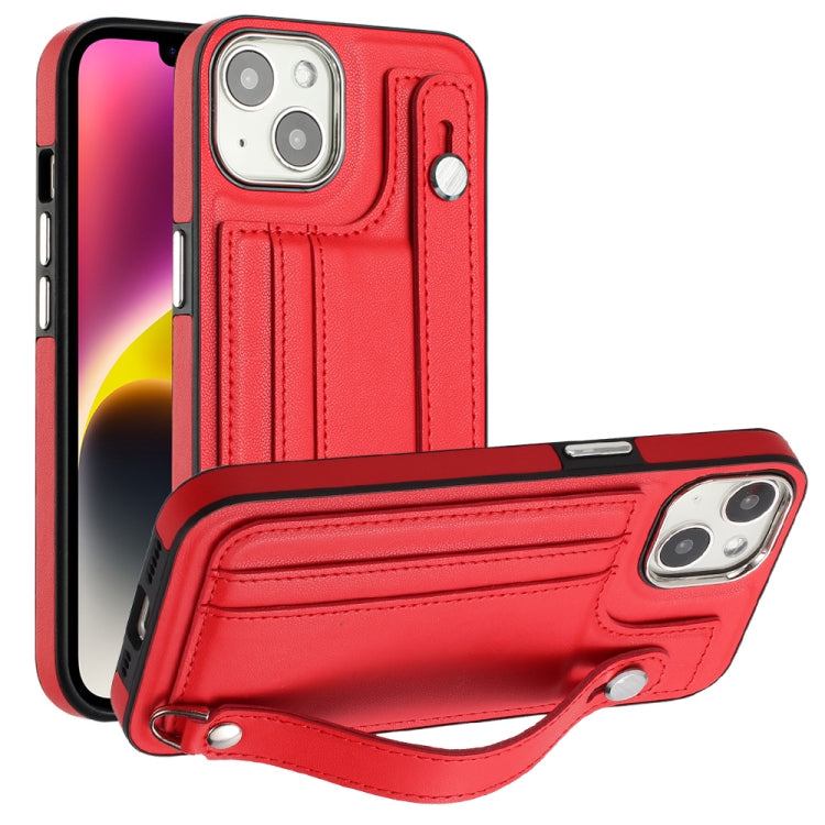 Custodia per telefono in pelle antiurto con cinturino da polso, For iPhone 13, For iPhone 13 Pro, For iPhone 13 Pro Max, For iPhone 12 / 12 Pro