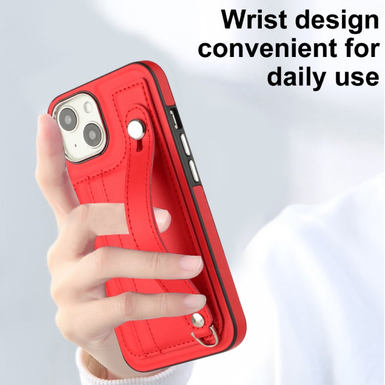 Custodia per telefono in pelle antiurto con cinturino da polso, For iPhone 13, For iPhone 13 Pro, For iPhone 13 Pro Max, For iPhone 12 / 12 Pro