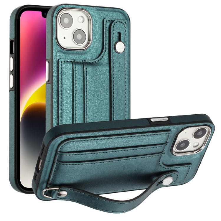 Custodia per telefono in pelle antiurto con cinturino da polso, For iPhone 13, For iPhone 13 Pro, For iPhone 13 Pro Max, For iPhone 12 / 12 Pro