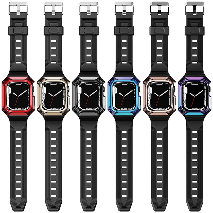 Cinturino per orologio in TPU integrato con custodia per armatura, For Apple Watch SE 2025 / 2023 44mm, For Apple Watch SE 2025 / 2023 40mm, For Apple Watch Series 11 / 10 42mm, For Apple Watch Ultra 3 / 2 49mm