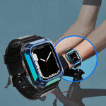 Cinturino per orologio in TPU integrato con custodia per armatura, For Apple Watch 7 45mm, For Apple Watch SE 40mm, For Apple Watch SE 44mm, For Apple Watch 6 40mm