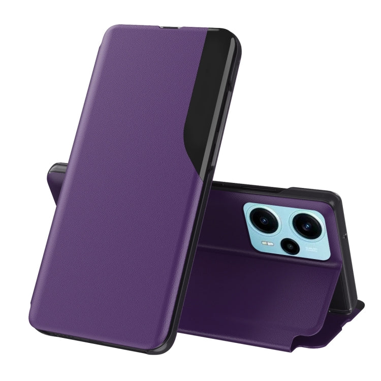 Custodia per telefono in pelle ad adsorbimento del display laterale, For Xiaomi Poco F5, For Xiaomi Poco F5 Pro