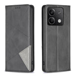 Custodia portafoglio in pelle con trama a rombo per Xiaomi Redmi