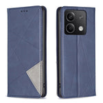 Custodia portafoglio in pelle con trama a rombo per Xiaomi Redmi