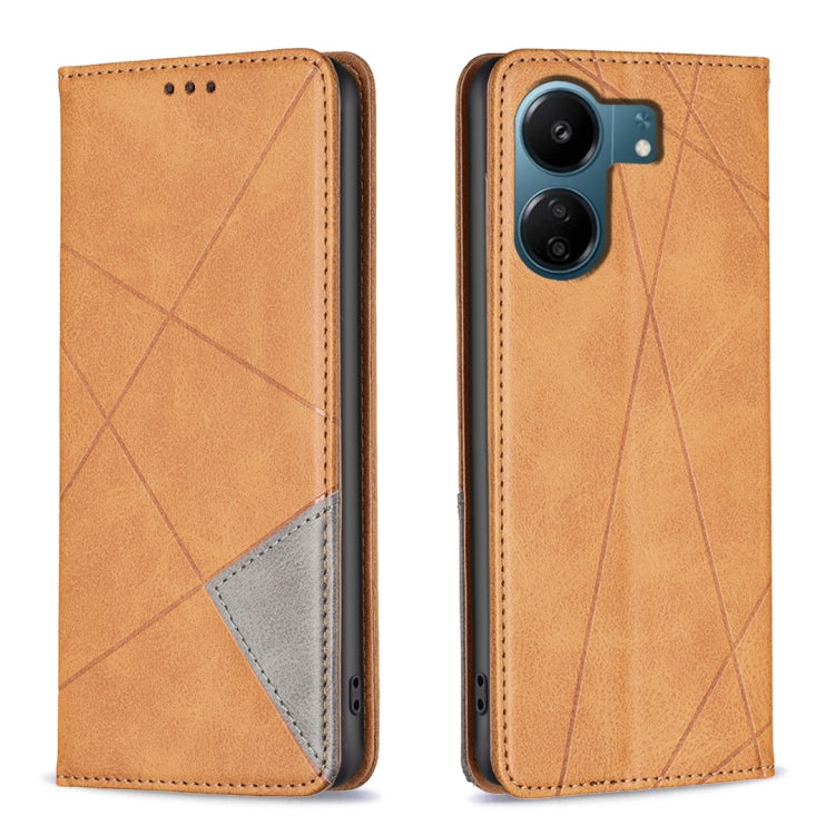 Custodia portafoglio in pelle con trama a rombo per Xiaomi Redmi