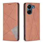 Custodia portafoglio in pelle con trama a rombo per Xiaomi Redmi