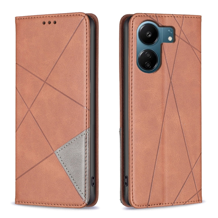 Custodia portafoglio in pelle con trama a rombo per Xiaomi Redmi