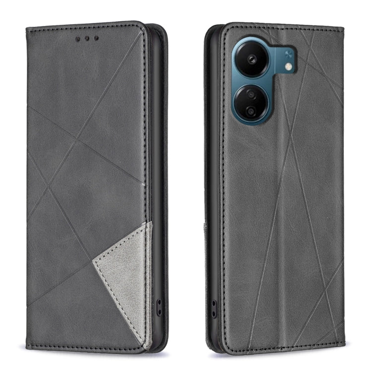 Custodia portafoglio in pelle con trama a rombo per Xiaomi Redmi