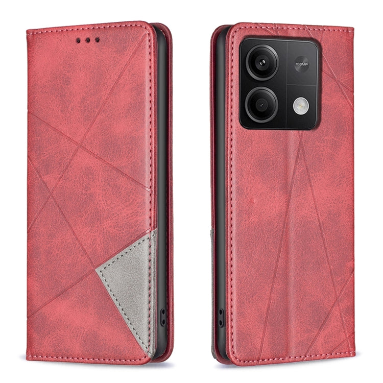 Custodia per telefono in pelle magnetica con trama a rombo, For Xiaomi Redmi Note 13 4G Global, For Xiaomi Redmi K70E, For Xiaomi Redmi Note 13, For Xiaomi Redmi 13C
