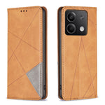 Custodia portafoglio in pelle con trama a rombo per Xiaomi Redmi