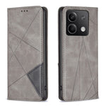 Custodia portafoglio in pelle con trama a rombo per Xiaomi Redmi