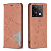 Custodia per telefono in pelle magnetica con trama a rombo, For Xiaomi Redmi Note 13 4G Global, For Xiaomi Redmi K70E, For Xiaomi Redmi Note 13, For Xiaomi Redmi 13C